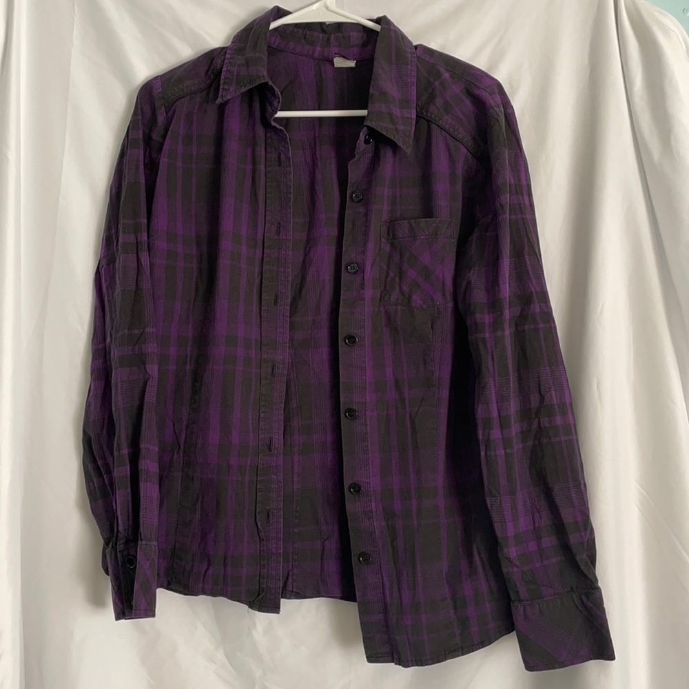 Cute Dark Purple and Black Flannel!